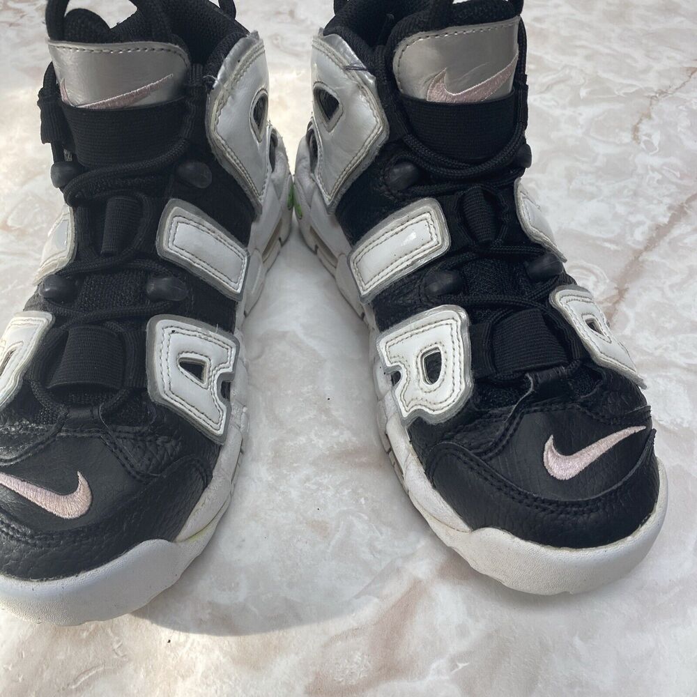 Nike Air More Uptempo Womens Sz 6 White/Black Green Mid Top Sneakers DN8008-001